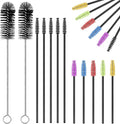 62 Pieces 3 Size Hummingbird Feeder Cleaning Brush Mini Nylon Tube Brush Set by Perthlin
