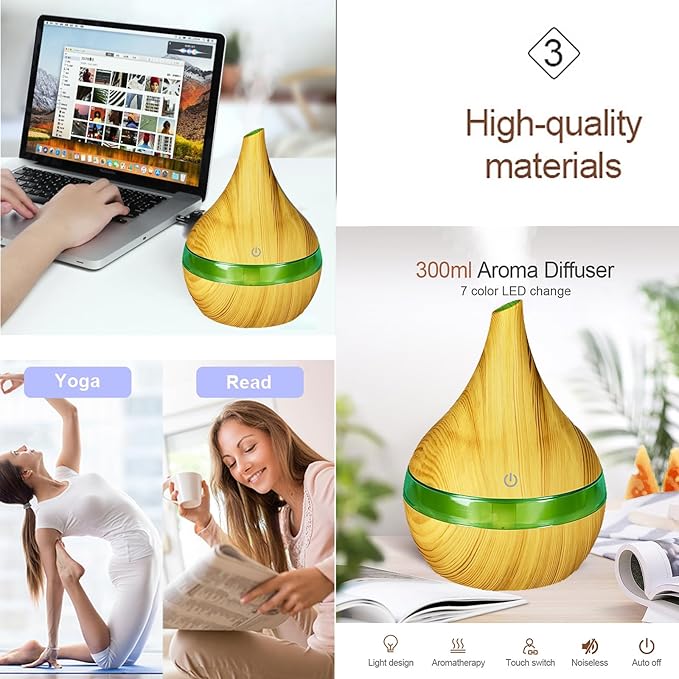 FULLBELL Cool Mist Humidifier, 10-20 Hours Runtime, 7 Color Lights, 2 Modes - Image 4