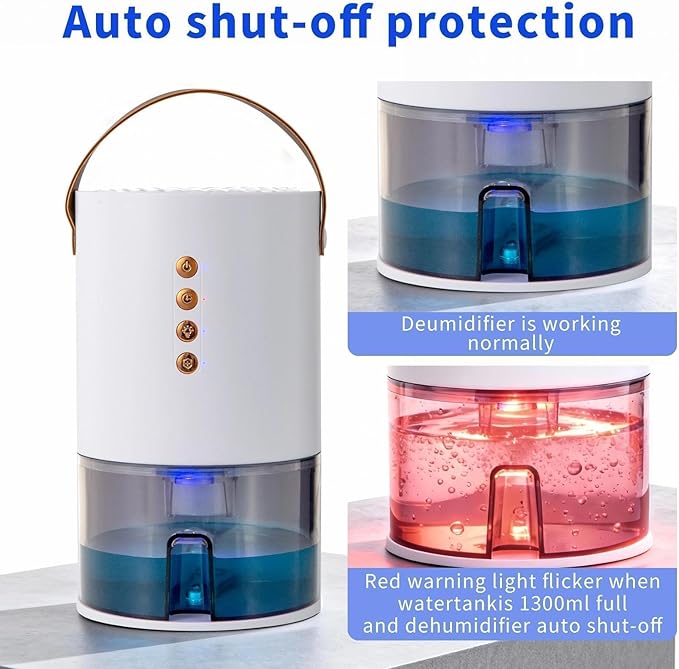 Dehumidifiers for Home, 60 Oz Small Dehumidifier for Basement. Portable - Image 2