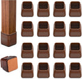 16pcs Square Chair Leg Floor Protectors, Felt Pads Chair Leg Protectors by BAIPOK