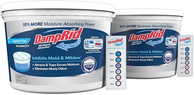 DampRid Hi-Capacity Moisture Absorber Bucket, Fragrance Free, 2 lb. 15.5 oz. & by DampRid
