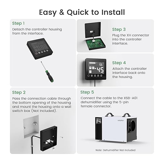 Waykar Remote Control for AFW Series Dehumidifiers – Digital Humidity & - Image 5