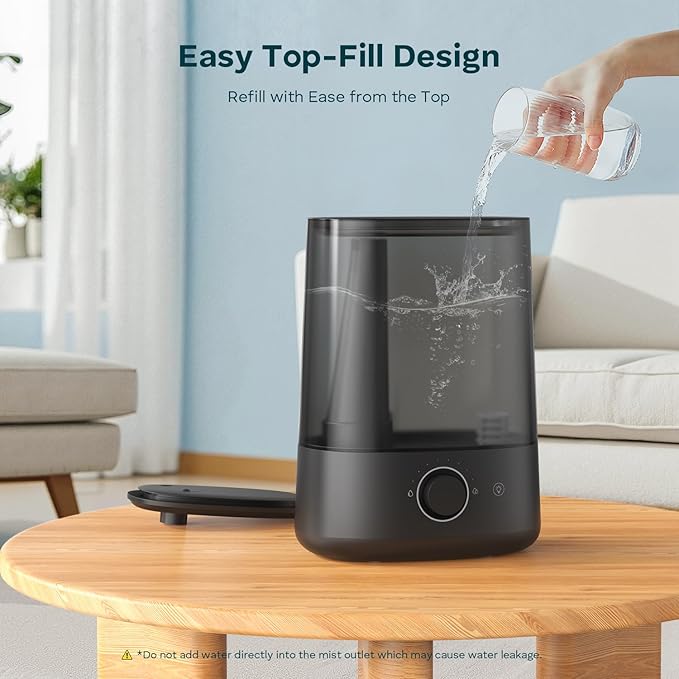 BREEZOME 5L Humidifiers for Bedroom, Ultrasonic Cool Mist Top Fill Humidifier & - Image 5
