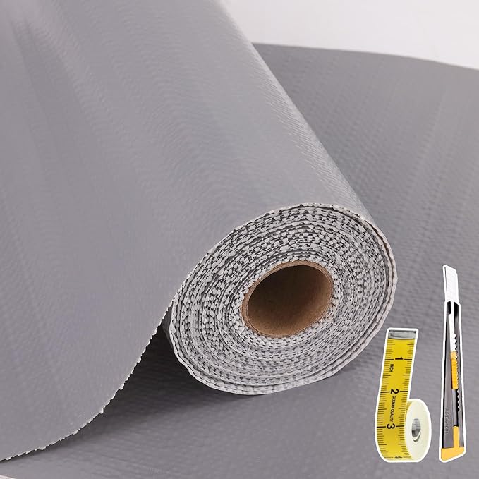 Shelf Liners for Kitchen Cabinets Non Adhesive Drawer Liner 23.6in x 20FT Pure by Adwann
