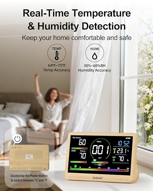 16 in 1 Indoor Air Quality Monitor, CO2 Monitor Tester - Image 5