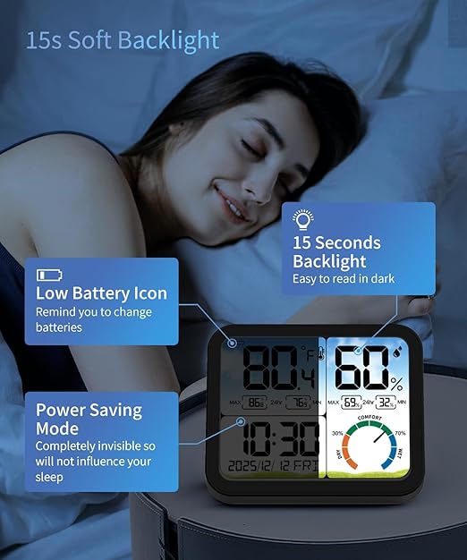 VOCOO Digital Indoor Room Thermometer - Image 5