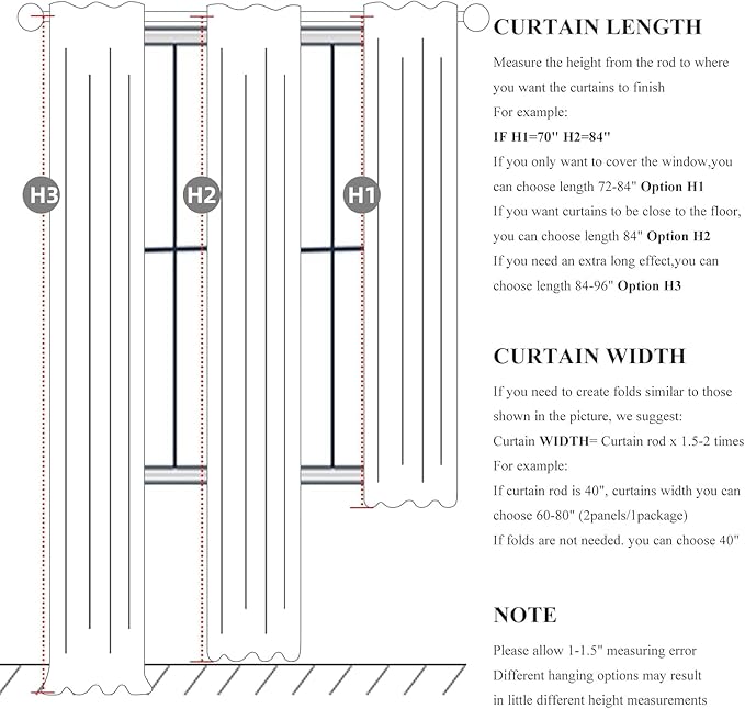 Black Out Pleated Curtains 105 Inch Long 2 Panels Burg, Sound Curtains Noise - Image 3