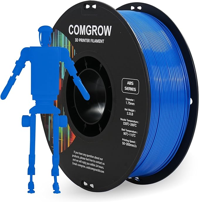 Comgrow ABS 3D Printer Filament 1.75mm, Heat Resistant 3D Printing Filament by Comgrow