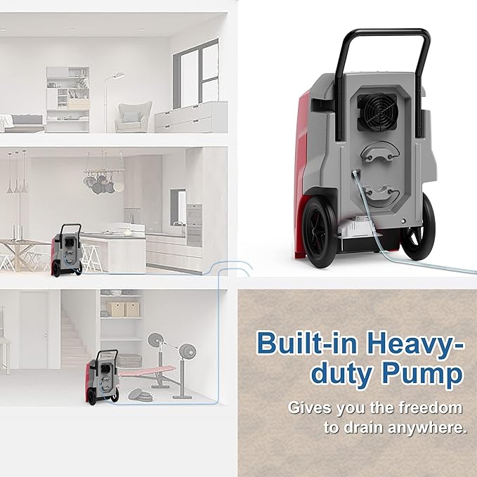ALORAIR Storm Pro Commercial Dehumidifier 180 PPD, LGR Portable Dehumidifier - Image 3