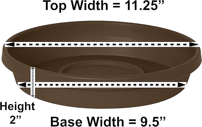 Bloem Terra Resin Saucer Tray: 9.25" Bottom Width - Image 2