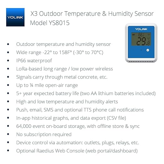 YoLink 2-Pack X3 Version Temperature Humidity Data Logger, Longest Wireless - Image 2