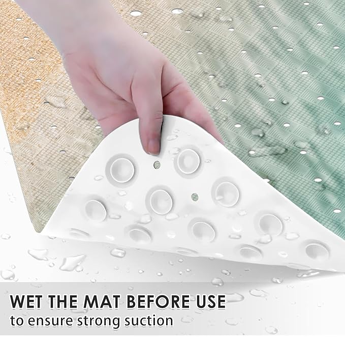 Starfish Summer Beach Bath Mat Non Slip, Sea Shell Ocean Fish 40 X 16 Inch - Image 3