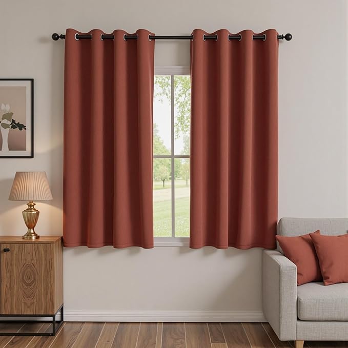 MYSKY HOME Brick Red Blackout Curtains by MYSKYHOME