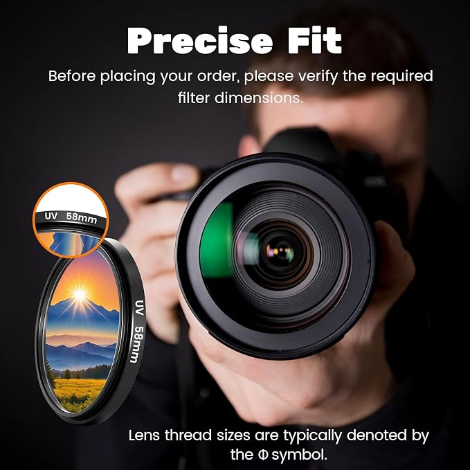 Universal 49mm Multi-Coated Lens Filter Kit, 3 Piece UV-CPL-FLD Camera Filters - Image 6