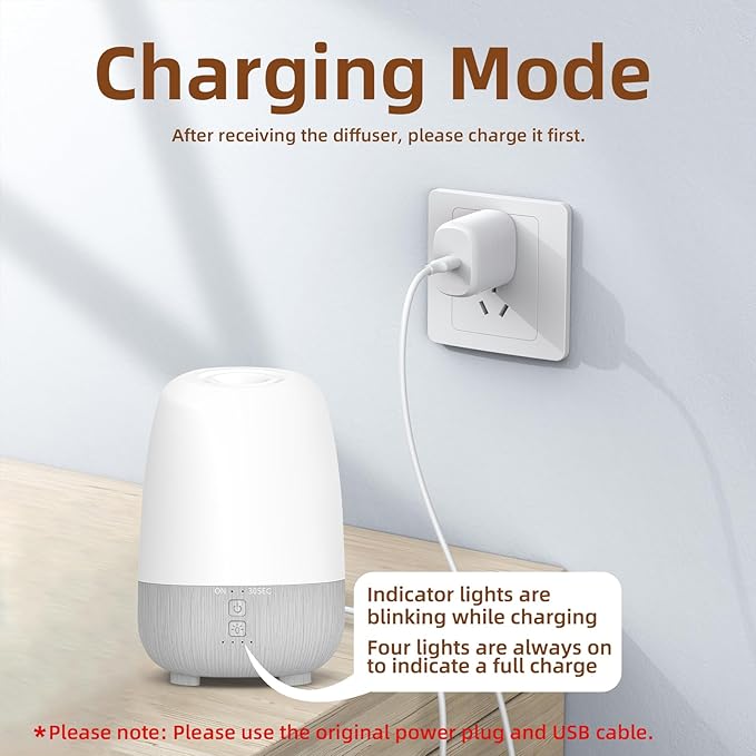 150ML Rechargeable Battery Operated Essential Oil Diffuser, Portable Cordless - Image 3