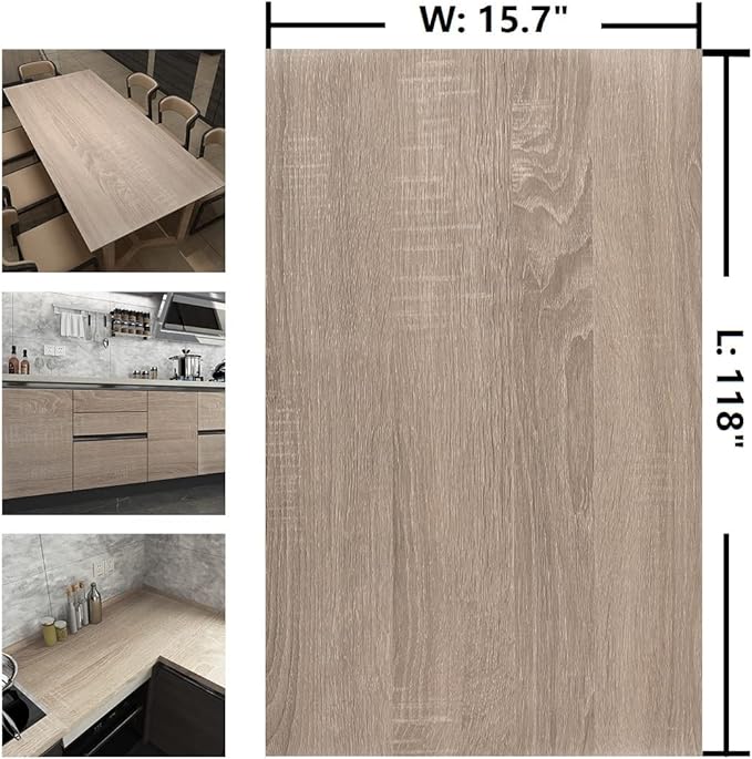 Light Brown Wood Wallpaper Peel and Stick Wood Grain Contact Paper Waterproof - Image 7