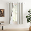 NICETOWN 100% Blackout Linen Texture Curtains 70 inches Long, Thermal Insulated by NICETOWN