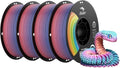 Creality 3D Printer Filament 4KG, Rainbow PLA+ Filament 1.75mm, PLA Pro by Creality