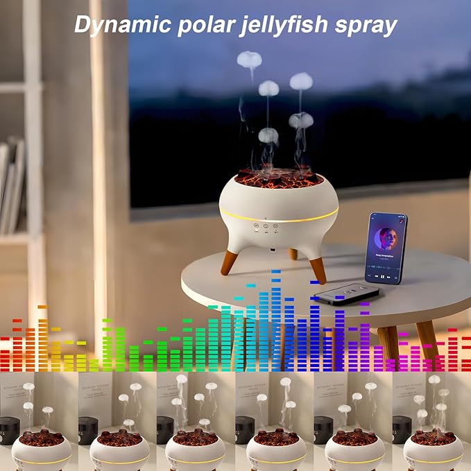 Jellyfish Diffuser, 0.66gal Remote Control 7 Colors LED Lights, Easy Clean & - Image 5