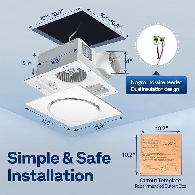 VIVOHOME Bathroom Exhaust Fan - Image 6