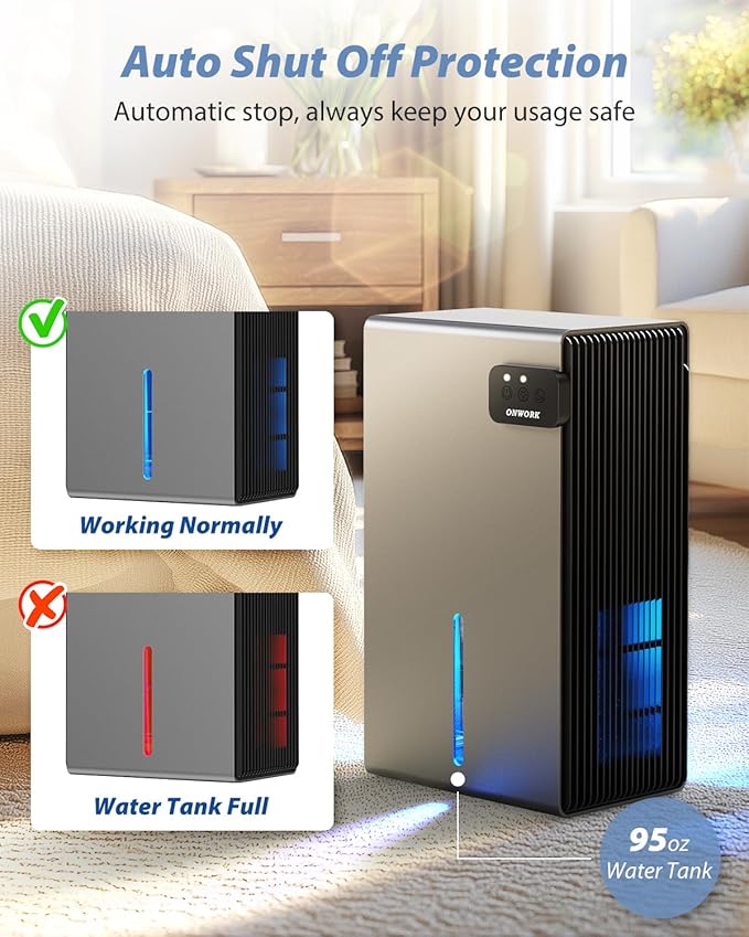 Dehumidifier, 95 OZ Dehumidifiers - Image 3