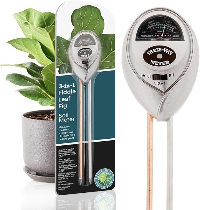 Houseplant Resource Center Fiddle Leaf Fig 3-in-1 Soil Moisture Meter - Image 9