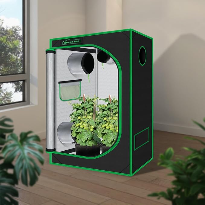 Indoor Grow Tent 48"x24"x60" 600D Mylar Hydroponic - Image 2