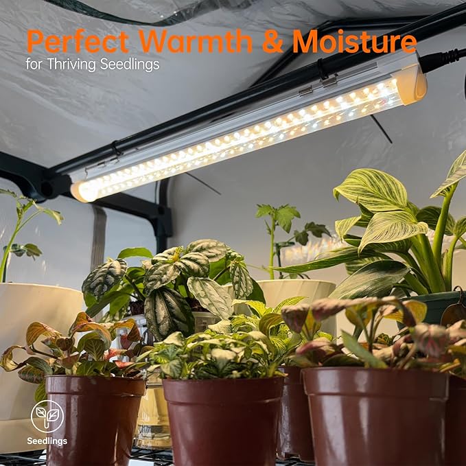 Bstrip Indoor Greenhouse with Grow Lights, PVC Tent with Waterproof Base Mat - Image 4