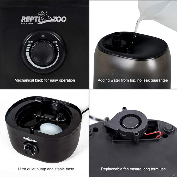 Repti Zoo 4L Reptile Humidifier, Large Reptile Mister Tank Fogger - Image 4