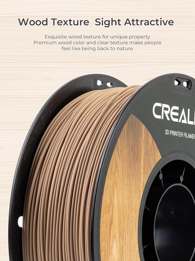 Creality Wood Filament PLA, 3D Printer Filament 1.75 mm, Smooth Silk Texture - Image 4
