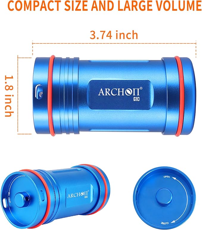 ARCHON Aluminum Alloy Waterproof Car Key Holder FOB Case, Keychain Dry Storage - Image 2