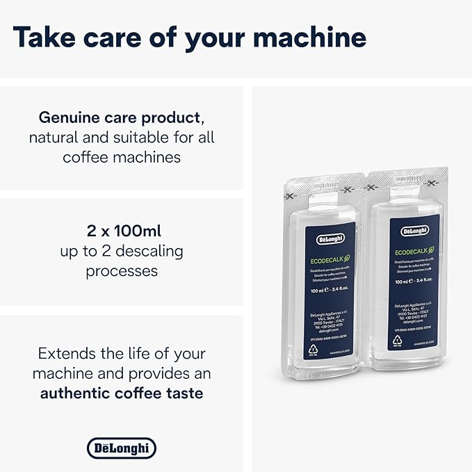 De'Longhi EcoDecalk Descaler, Eco-Friendly Universal Descaling Solution - Image 2