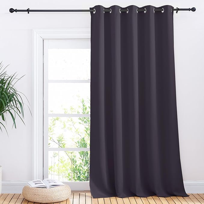 NICETOWN Sliding Door Curtains, Wide Thermal Blackout Patio Door Curtain Panel by NICETOWN