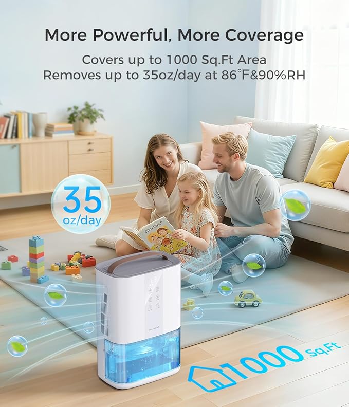 Large Dehumidifiers for Home, 96oz Dehumidifier for Bathroom - Image 3