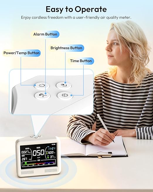 Air Quality Monitor Indoor, 16 in 1 Air Quality Tester - Image 7