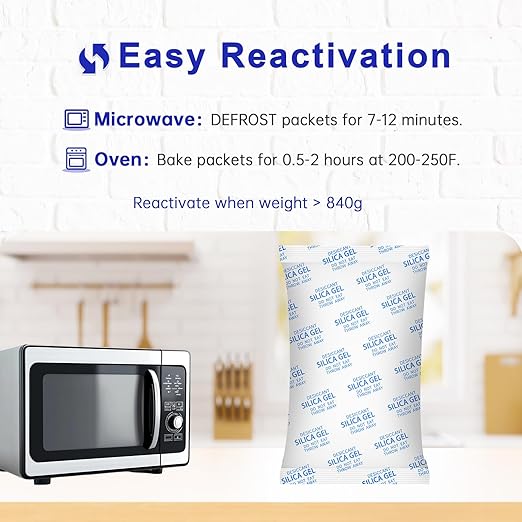 Large Desiccant Packs, 5 Packs 600 Gram Silica Gel Packets Reusable, - Image 5