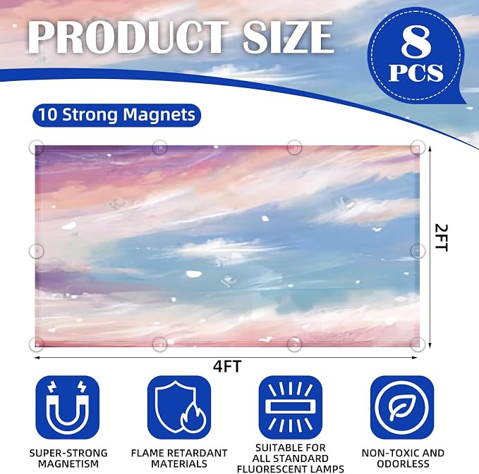 ANGSYLTH 8 Pcs Fluorescent Light Covers - Image 2