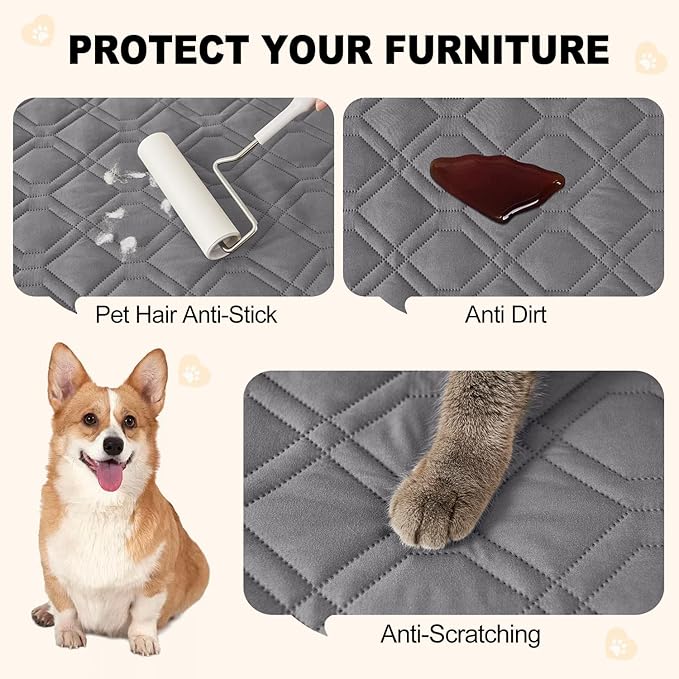 Smiry Waterproof Dog Blanket, 68x82 Inch Soft Pet Bed Cover Reversible - Image 4