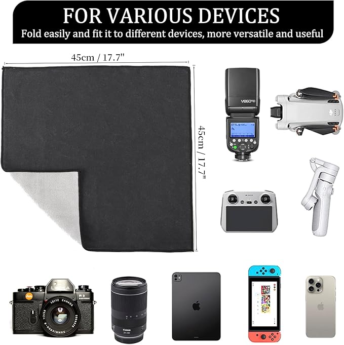 2 Pack Camera Protective Wrap, Lens Protector, Magic Self-Adhesive Cloth - Image 3