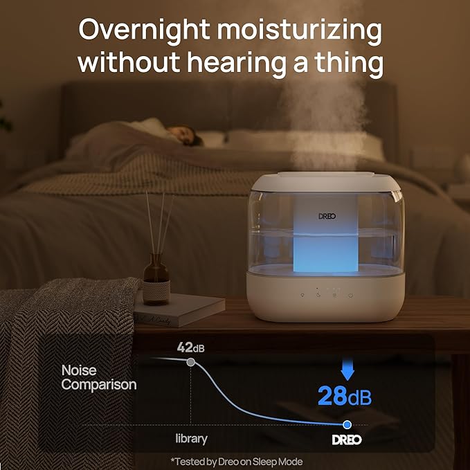 Dreo Humidifiers for Bedroom, 4L Top Fill for Large Room, 36H Runtime, 28 dB - Image 7