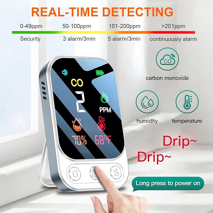 Portable Carbon Monoxide Detectors Mini Size CO Monitor - Image 4