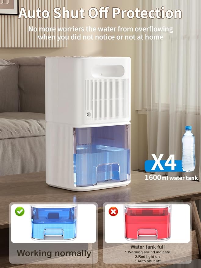 Dehumidifier, 60 OZ Water Tank, Dehumidifiers - Image 4