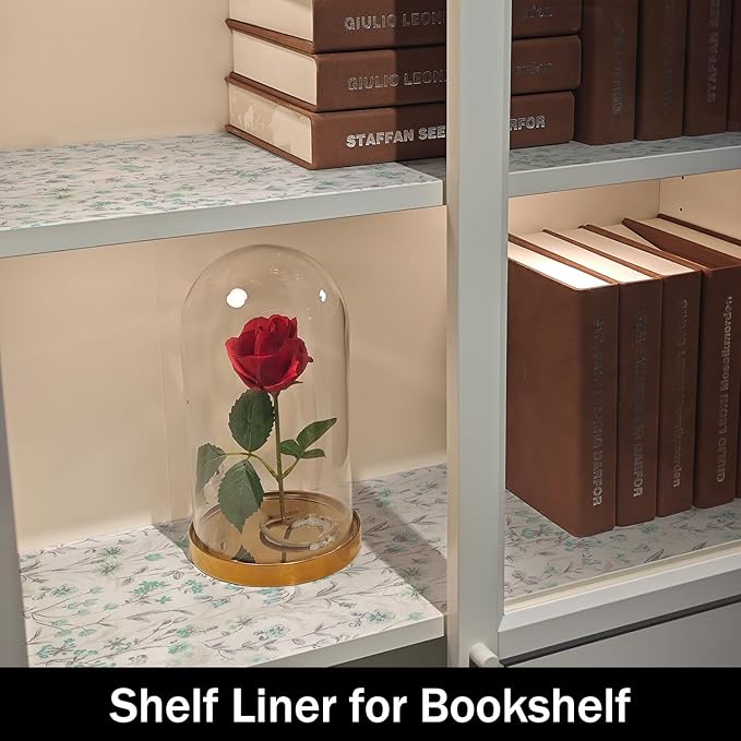 Blue and Green Floral Shelf Liners Non Adhesive and Strong Non-Slip Shelf and - Image 8