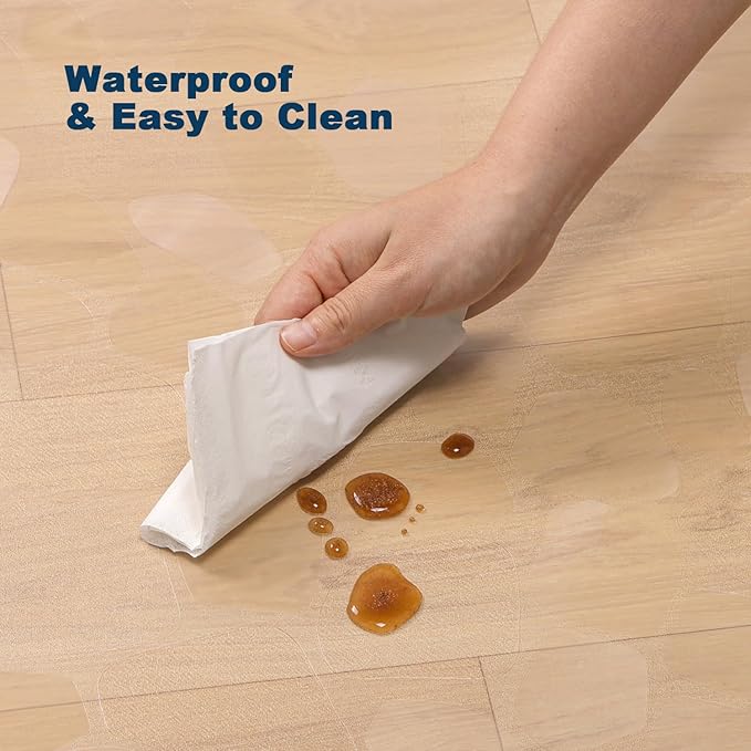 Clear Pebble Patterned Refrigerator Mat, 2mm PVC Anti-Slip Floor Protector - Image 4