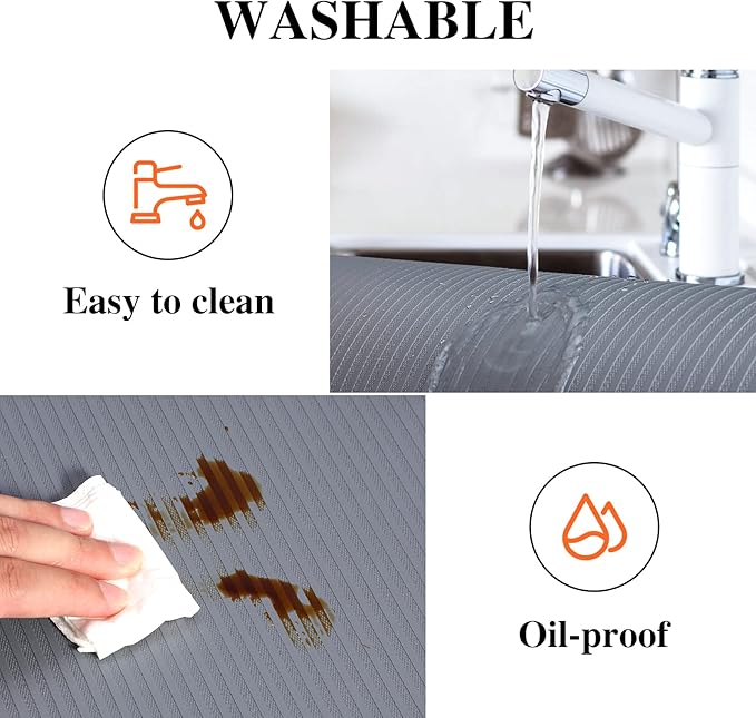 Shelf Liners for Kitchen Cabinets, Non Adhesive Shelf Liner, Non-Slip Kitchen - Image 4