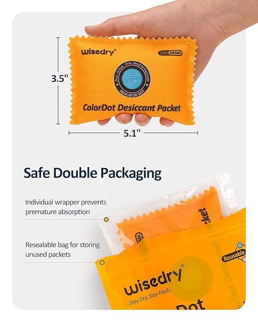 wisedry 100g Reusable Desiccant Packs - Image 6
