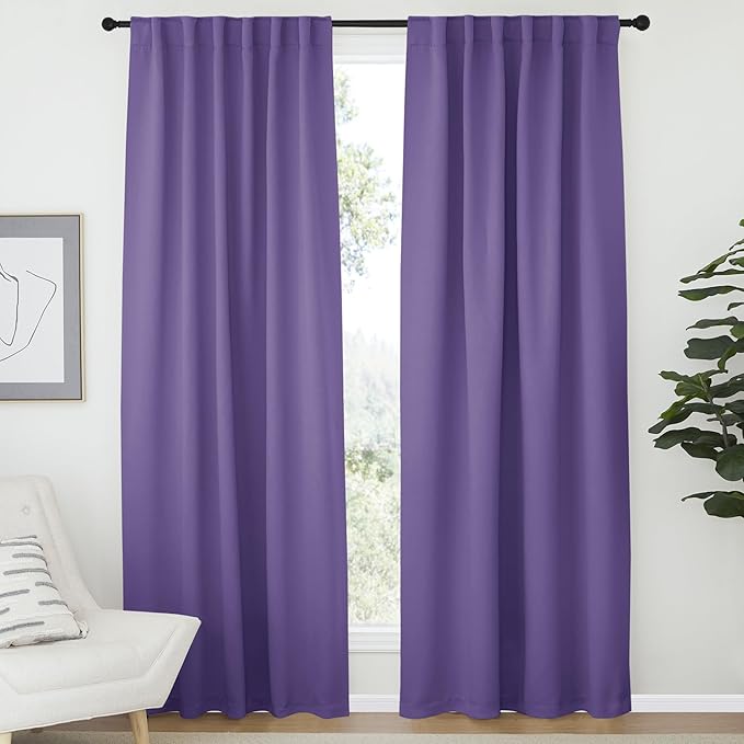 NICETOWN Bedroom Blackout Draperies and Window Treatment- 52 Width X 72 Length by NICETOWN