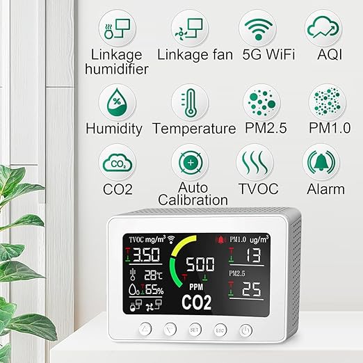 12 in 1 Air Quality Monitor Indoor, Air Quality Tester - Image 5