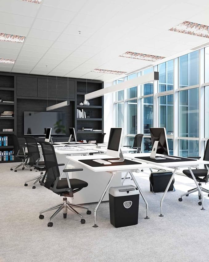2 Pack Fluorescent Light Cover for Classroom Ceiling Light, Fall Orange - Image 3