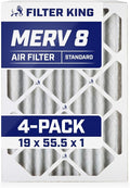 Filter King 19x55.5x1 Air Filter | 4-PACK | MERV 8 HVAC Pleated A/C Furnace by FilterKing